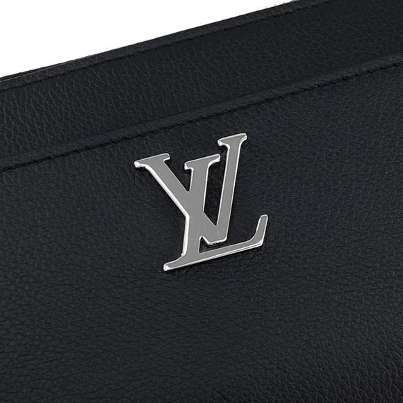 Louis Vuitton Long Wallet Round Zipper Zippy Lock Me Calf Leather Noir - Picture 6 of 6